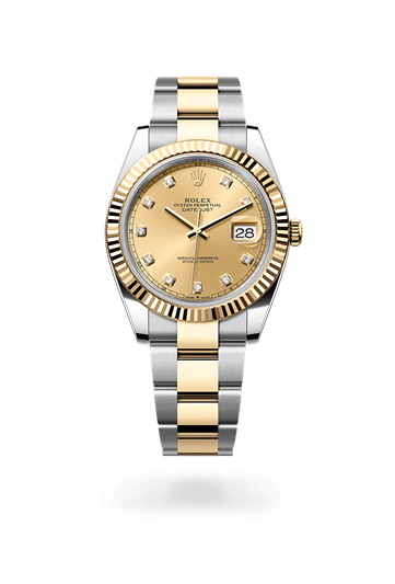 Datejust 41 * Oyster, 41 mm, Oystersteel and yellow gold with a Slate Fluted bezel and Oyster, three-piece solid links bracelet