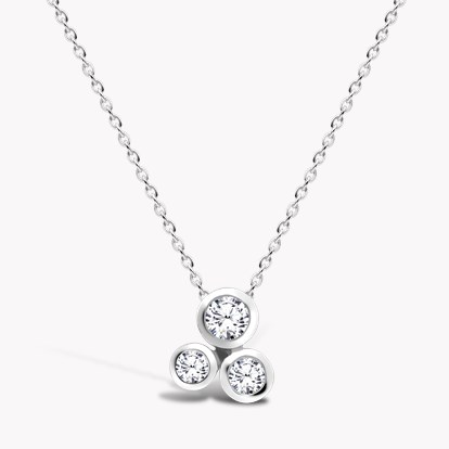 Bubbles Diamond Pendant Necklace 0.56ct in 18ct White Gold