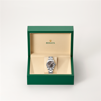 Datejust 31, Oyster, 31 mm, Oystersteel and white gold watch inside presentation box