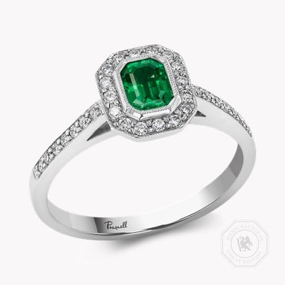 Octagonal Cut Emerald Ring