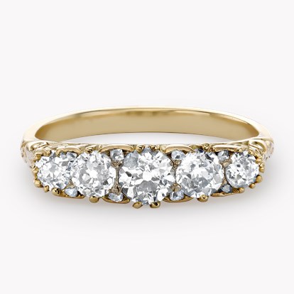 Victorian 0.90ct Diamond Five Stone Ring