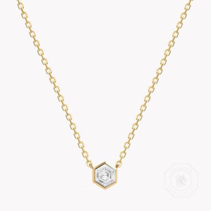 Honeycomb Diamond Solitaire Pendant