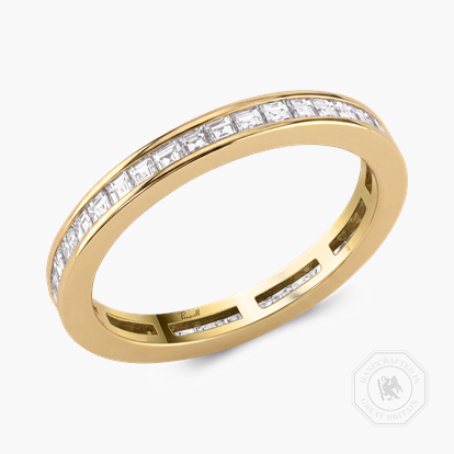 Carré Cut 0.88ct Diamond Half Eternity Ring