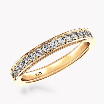 Brilliant Cut Diamond Half Eternity Ring 0.15ct in 18ct Yellow Gold