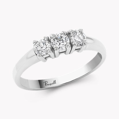 Brilliant Cut 0.49ct Diamond Three Stone Ring