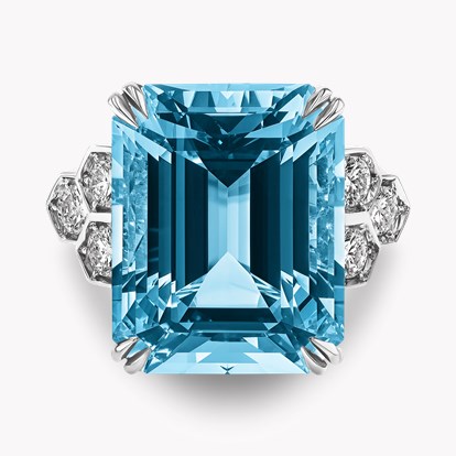 Lukusuzi Aquamarine and Diamond Ring