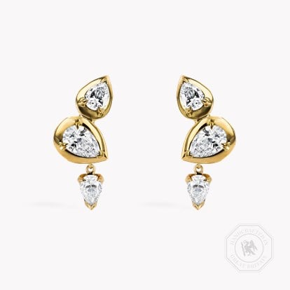 Skimming Stone 1.71ct Diamond Drop Earrings in 18ct Yellow Gold