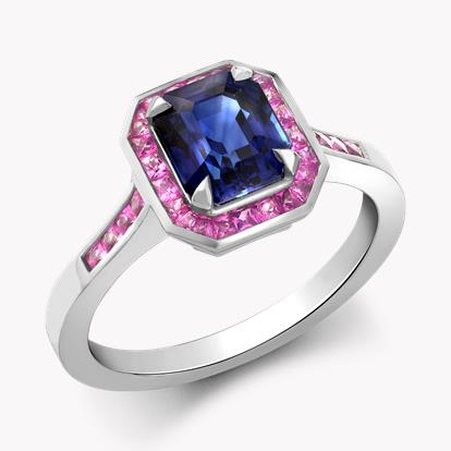Gatsby Sapphire Cocktail Ring 1.14ct in Platinum