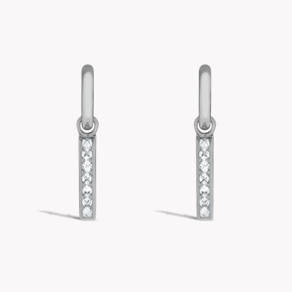 RockChic Inverted Princess Cut Diamond Drop Earrings