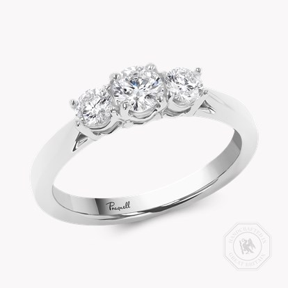 Trilogy 0.60ct Diamond Three Stone Ring in Platinum