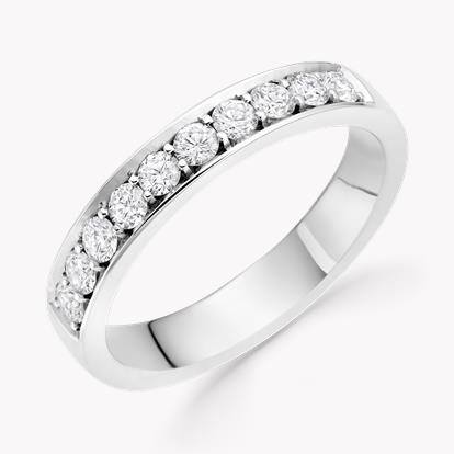 Brilliant Cut Diamond Half Eternity Ring 0.50ct in Platinum
