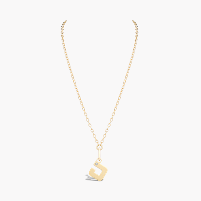 Letter J Diamond Pendant Charm
