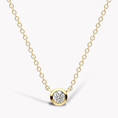 Brilliant Cut Diamond Pendant 0.19ct in 18ct Yellow Gold