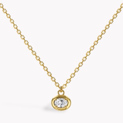 Skimming Stone 0.50ct Diamond Pendant in 18ct Yellow Gold