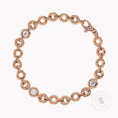 RockChain Botswana Diamond Bracelet 0.99ct in 18ct Rose Gold