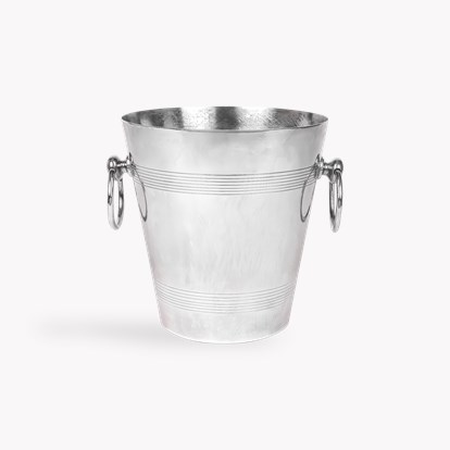 Silver Plated Ice Bucket with Ring Handles