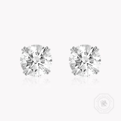 Windsor 5.03ct Diamond Stud Earrings in 18ct White Gold