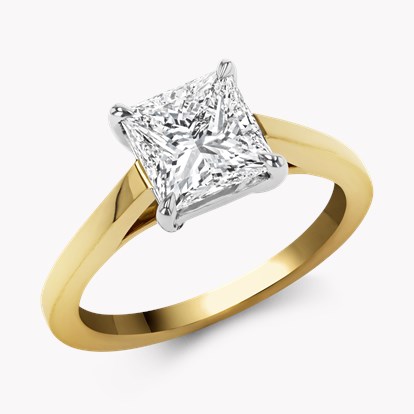 Gaia 2.01ct Diamond Solitaire Ring in 18ct Yellow Gold Platinum
