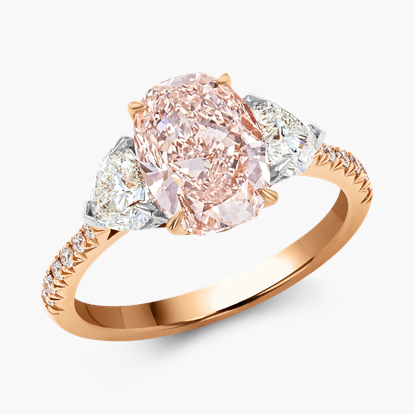 Masterpiece Aurora Setting Light Pink Diamond Ring 2.59ct in 18ct White and Rose Gold