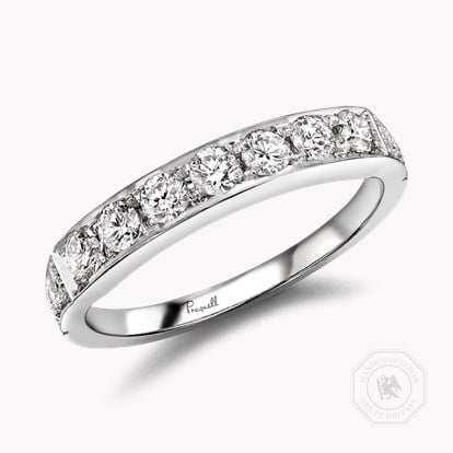 Antrobus 0.52ct Diamond Half Eternity Ring - 1.7mm Width in Platinum