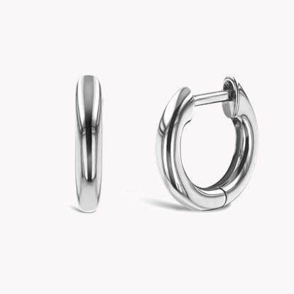 Small Hoop Earrings 19mm in 18ct White Gold