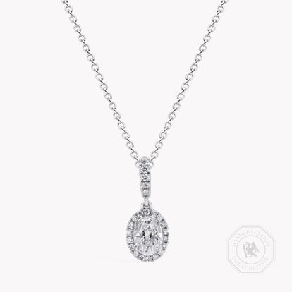 Celestial 0.70ct Oval Cut Diamond Cluster Pendant