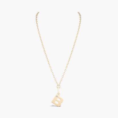 Letter B Diamond Pendant Charm