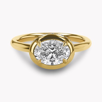Skimming Stone 1.32ct Oval Cut Diamond Ring