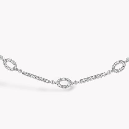 Brilliant Cut 10.66ct Oval & Bar Link Diamond Necklace