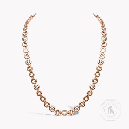 RockChain Diamond Necklace 3.00ct in 18ct Rose Gold