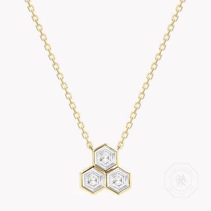 Honeycomb 0.54ct Diamond Trilogy Pendant