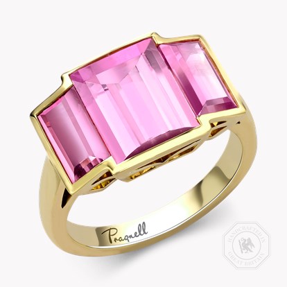 Kingdom Pink Tourmaline Ring - 2.1mm Width 7.04ct in 18ct Yellow Gold
