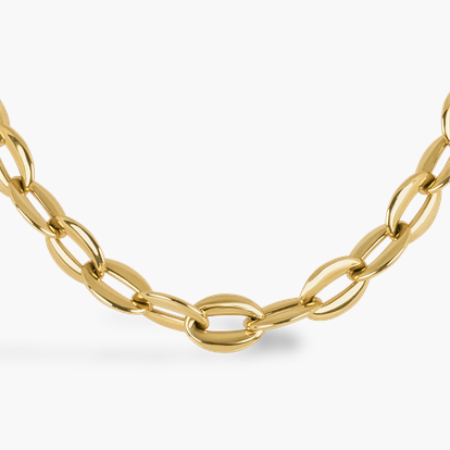 Valkyrie 0.066ct Diamond Oval Chain Link Small Necklace
