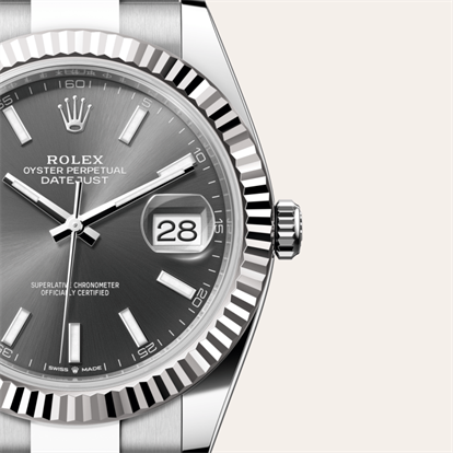 Datejust 41, Oyster, 41 mm, Oystersteel and white gold watch