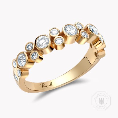 Bubbles Half-Eternity Diamond Ring 0.77ct in 18ct Rose Gold