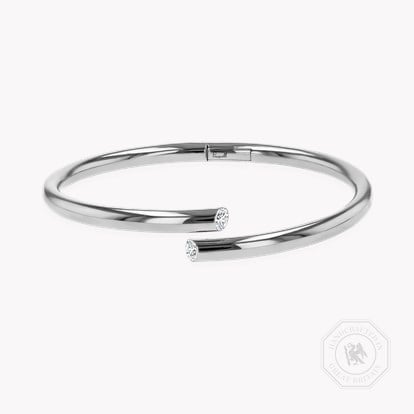 Eclipse 0.34ct Spring Bangle in 18ct White Gold