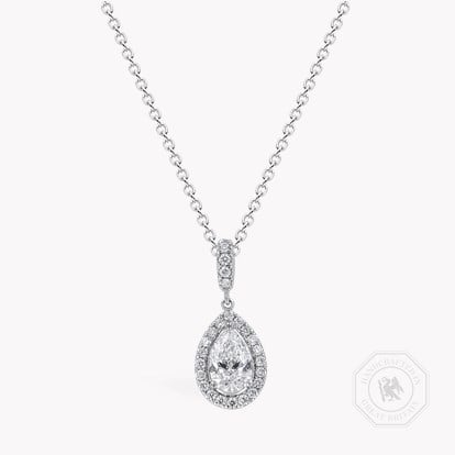 Celestial Pear Cut Diamond Pendant