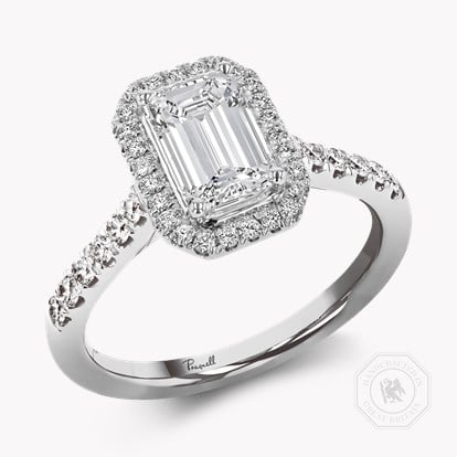 Emerald Cut Diamond Cluster Ring