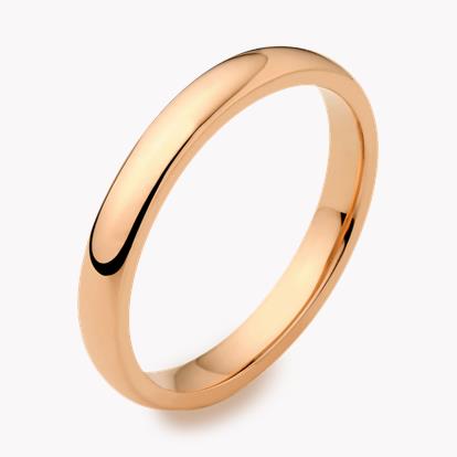 2.5mm Pragnell Court Wedding Ring in 18ct Rose Gold