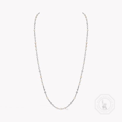 Diamond and Pearl Chain Necklace