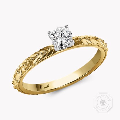 Apple Blossom 0.30ct Brilliant Cut Diamond Ring in 18ct Yellow Gold