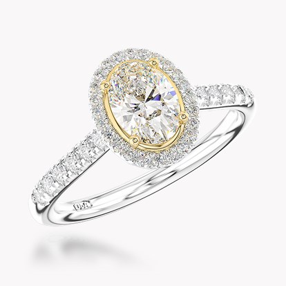 Celestial 0.43ct Diamond Cluster Ring in Platinum and 18ct Yellow Gold
