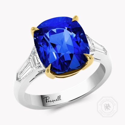 Masterpiece Cushion Cut 8.00ct Kashmir Sapphire and Diamond Ring in Platinum