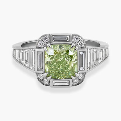 Masterpiece Astoria 2.07ct Natural Fancy Intense Yellow Green Diamond Ring