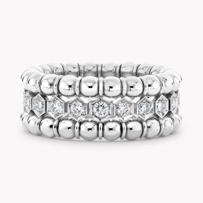 Bohemia 0.73ct Diamond Expandable Three Row Ring