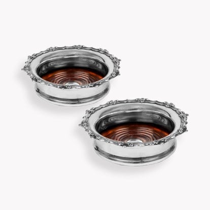 Old Sheffield Plate George IV Bottle Coasters c.1820