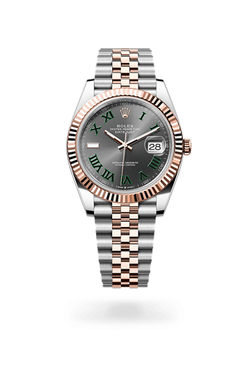 Datejust 41 * Oyster, 41 mm, Oystersteel and Everose gold with a Sundust set with diamonds Fluted bezel and Oyster, three-piece solid links bracelet
