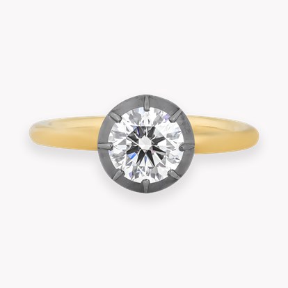 Brilliant Cut 1.01ct Diamond Cut-Down Set Ring