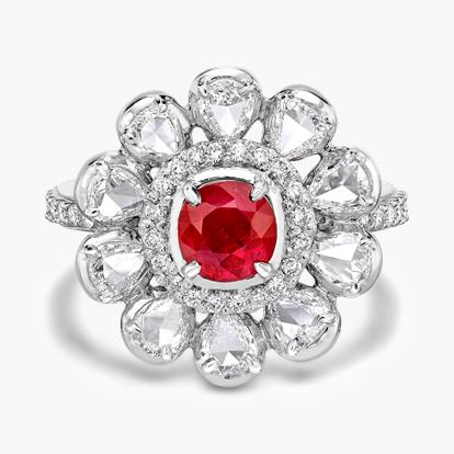 Cushion Cut Ruby Ring