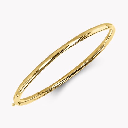 Plain Polished 4mm Oval Bangle